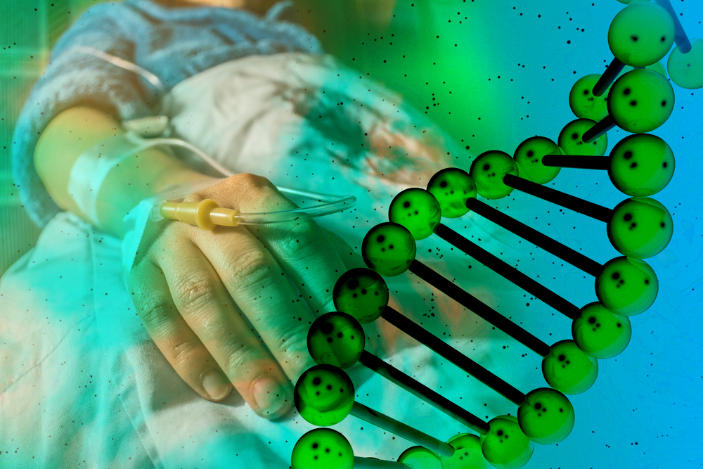 спираль генома ДНК гена и физиологический раствор